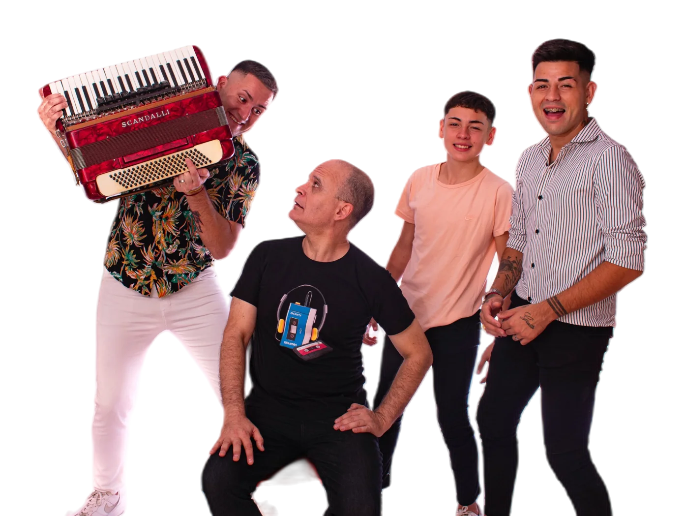Los integrantes de Los Reyes del Cuarteto